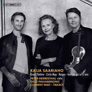 Cover van Herresthal, Peter & Oslo Philharmonic Orchestra & Clement Mao-Takacs – Kaija Saariaho: Graal Theatre - Circle Map - Neiges - Vers Toi Qui Es Si Loin