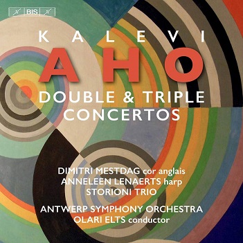 Cover van Dimitri Mestdag, Anneleen Lenaerts & Storioni Trio, Antwerp Symphony Orchestra, Olari Elts – Kalevi Aho: Double and Triple Concertos