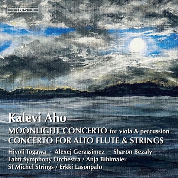 Cover van Togawa, Hiyoli & Sharon Bezaly & Anja Bihlmaier & Lahti Symphony Orchestra – Aho: Moonlight Concerto - Alto Flute Concerto