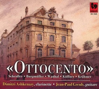 Cover van Ashkenazy, Dimitri & Jean-Paul Greub – Ottocento - Unknown Clarinet & Guitar Pieces