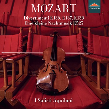 Cover van Orlando, Daniele – Wolfgang Amadeus Mozart: Divertimenti, K136, K137, K138, Eine Kleine Nachtmusik, K525