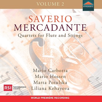 Cover van Carbotta, Mario – Mercadante: Quartets For Flute & Strings, Vol. 2