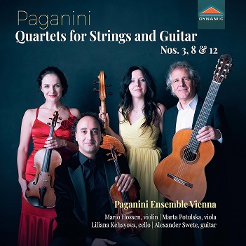 Cover van Paganini Ensemble Vienna – Nicolo Paganini: Quartets For Strings and Guitar Nos. 3, Op. 4, 8 & 12