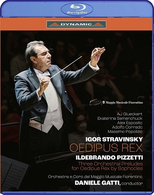 Cover van Orchestra E Coro Del Maggio Musicale Fiorentino – Stravinsky: Oedipus Rex / Pizzetti: Three Orchestral Pieces For Oedipus Rex