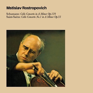 Cover van Rostropovich, Mstislav – Schumann Cello Concerto In a Minor Op.129 /Saint-Saens Cello Concerto No.1 In a Minor Op.33